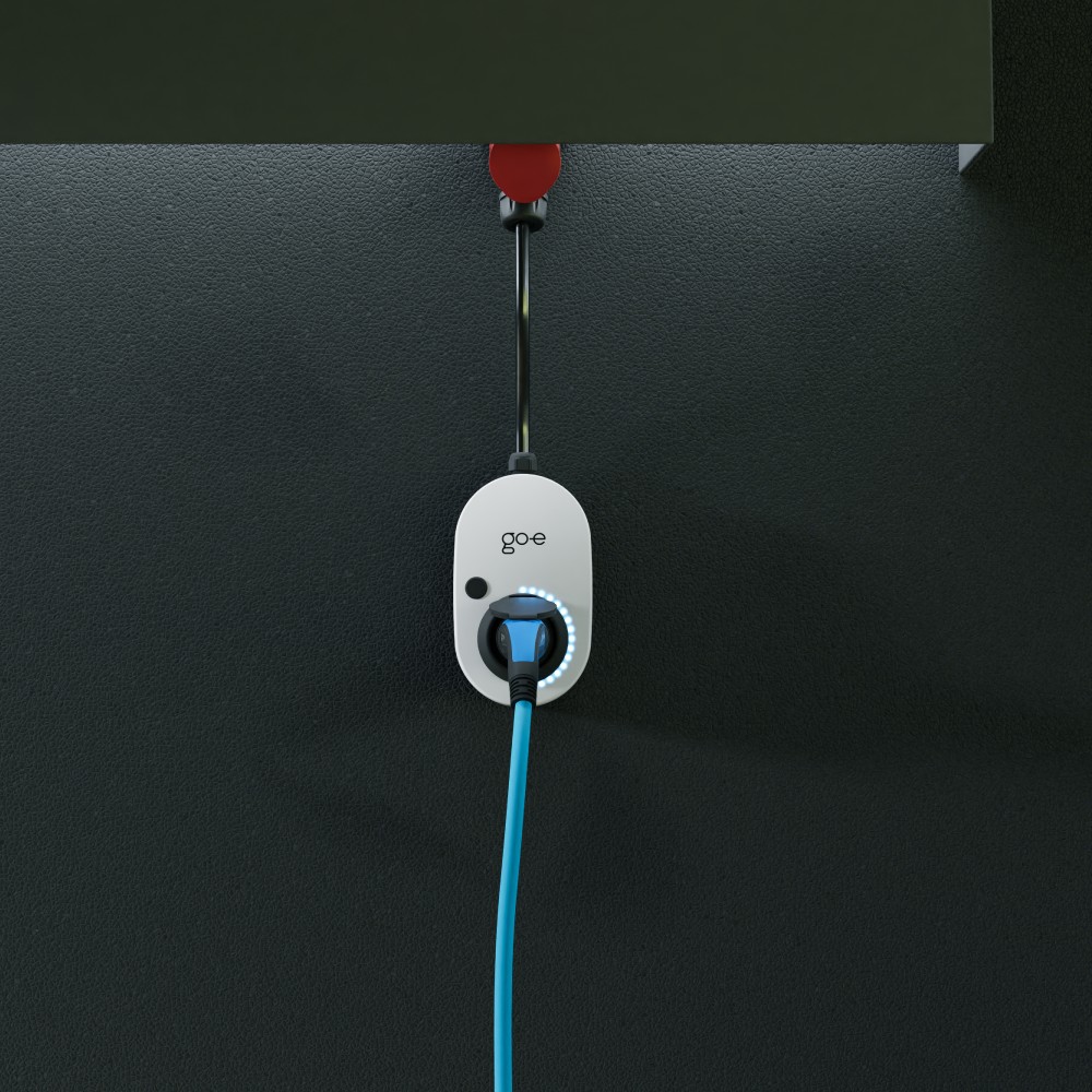 go-e Charger Gemini Flex på vägg