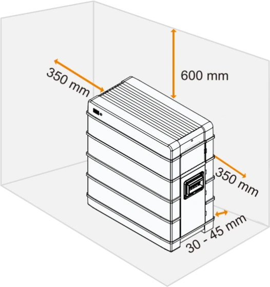 Sungrow SBR batteri avstånd